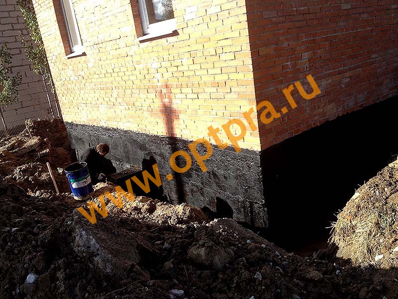Гидроизоляция фундамента фото