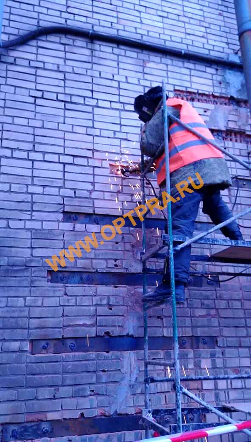 ремонт трещин кирпичных стен