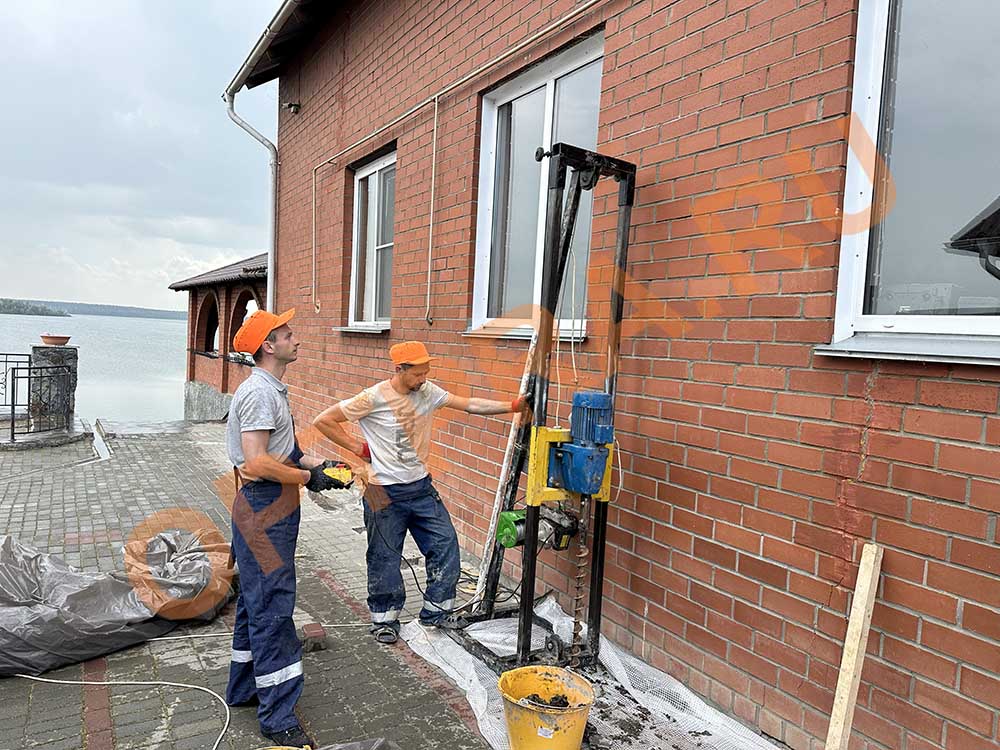 усиление грунтов холма