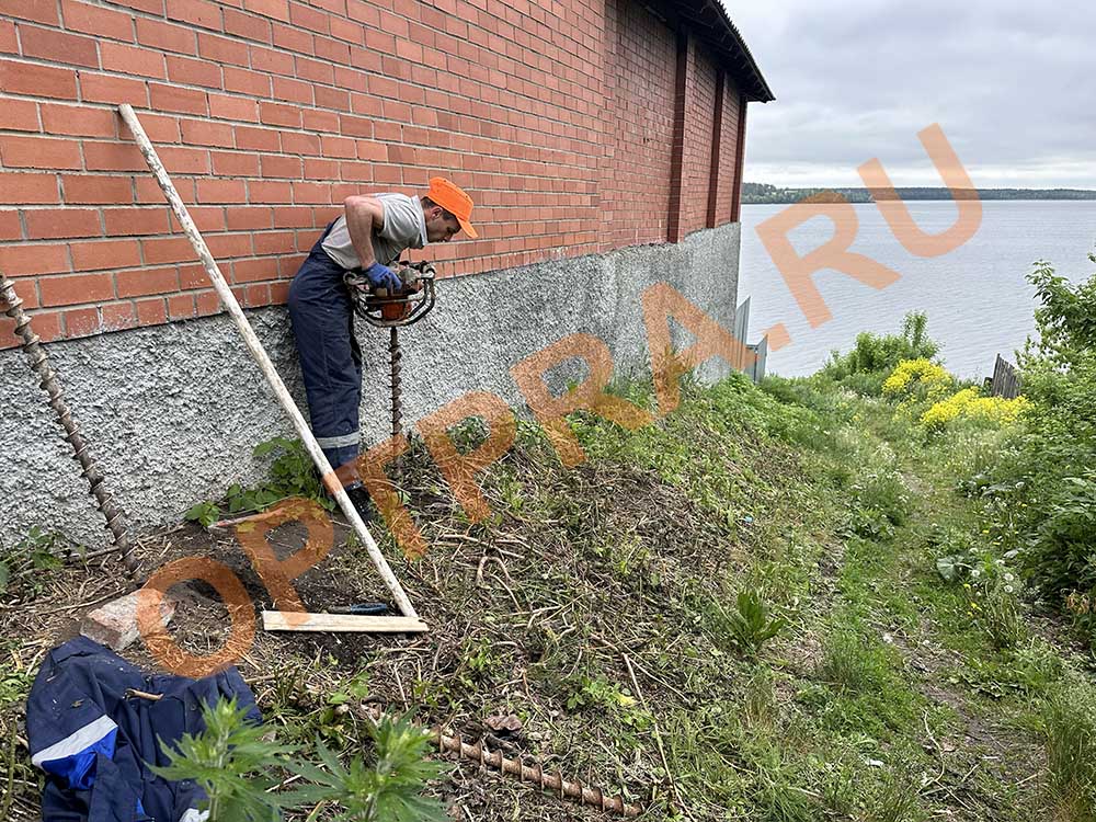 усиление грунтов холма