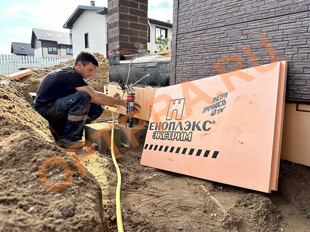 дренаж, гидроизоляция снаружи, теплоизоляция