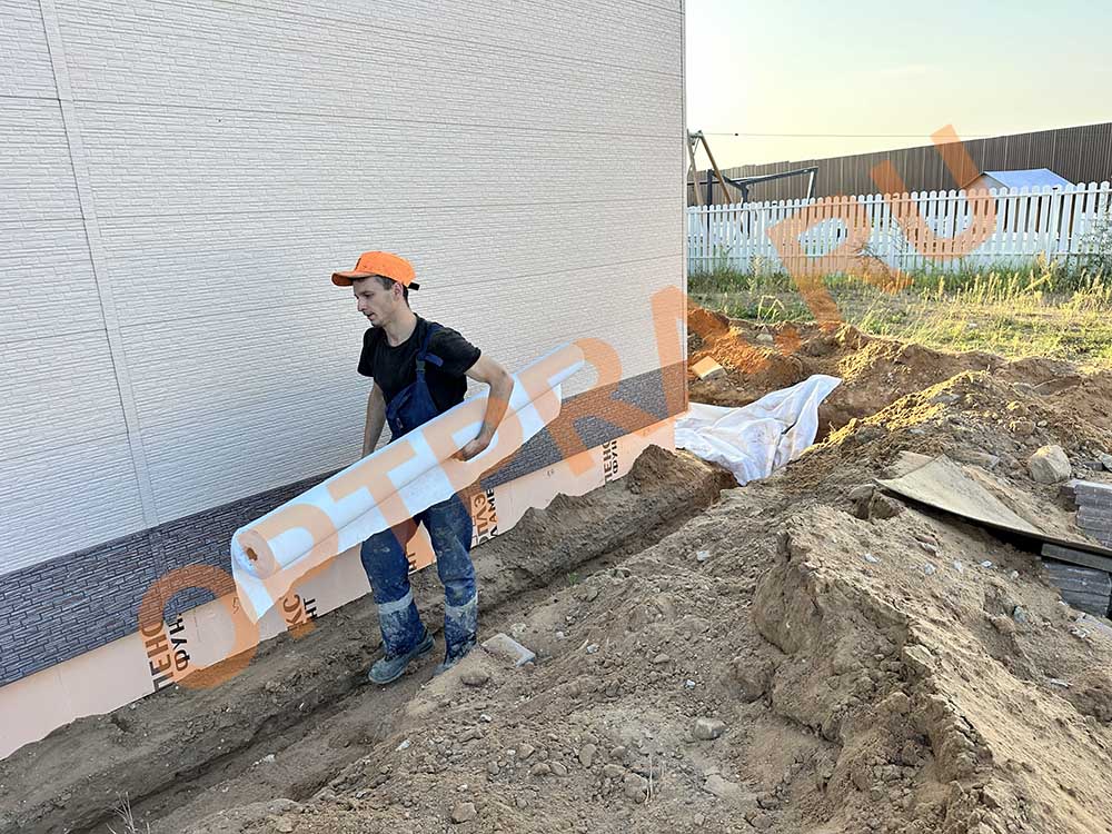 дренаж, гидроизоляция снаружи, теплоизоляция