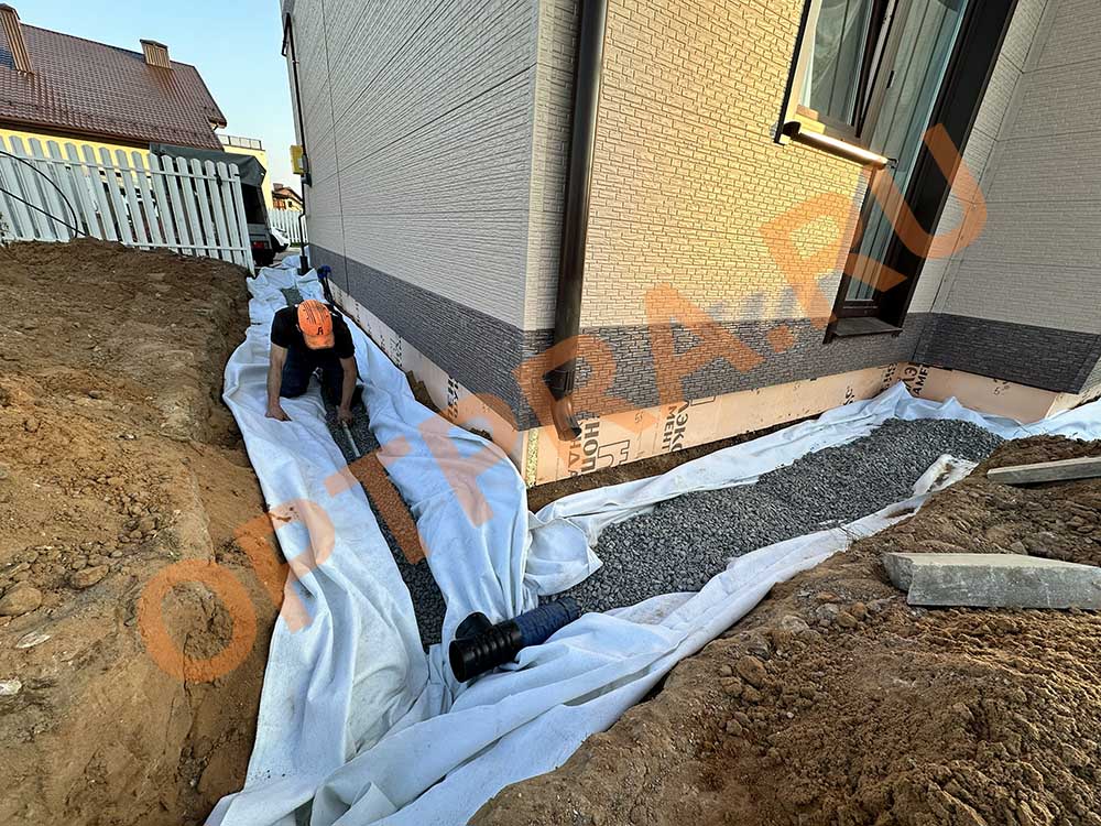 дренаж, гидроизоляция снаружи, теплоизоляция