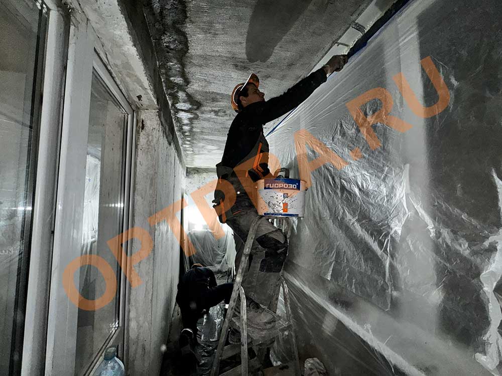 Гидроизоляция лоджии, Москва, ул.Флотская