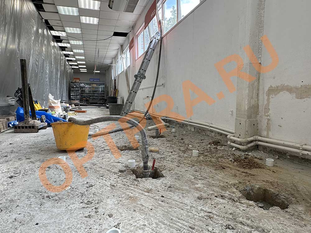 усиление оснований магазина Магнит